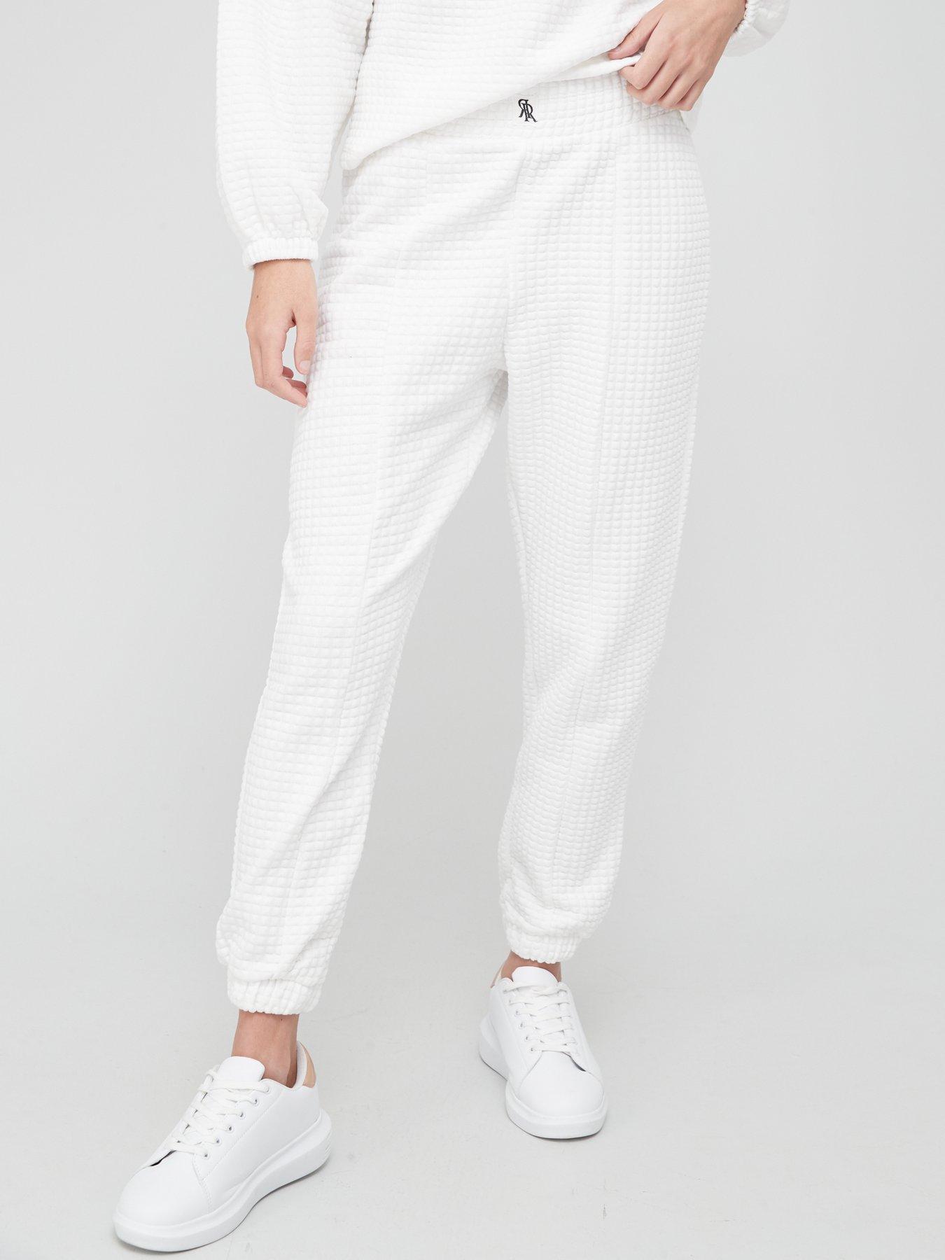cream jogging bottoms