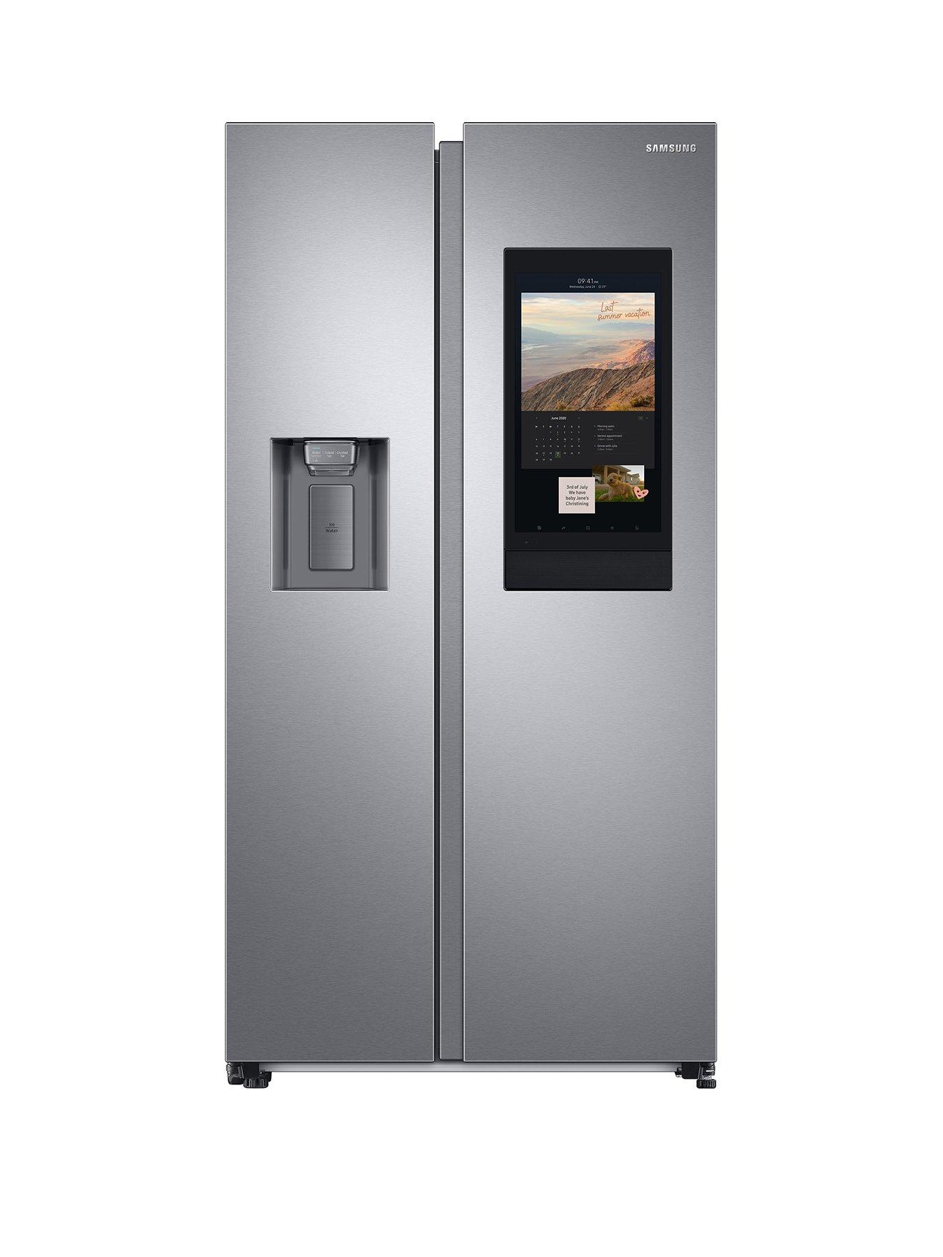 Product photograph of Samsung Family Hub Rs6ha8891sl Eu American Style Fridge Freezer With Spacemax Trade Technology - E Rated - Aluminium from very.co.uk