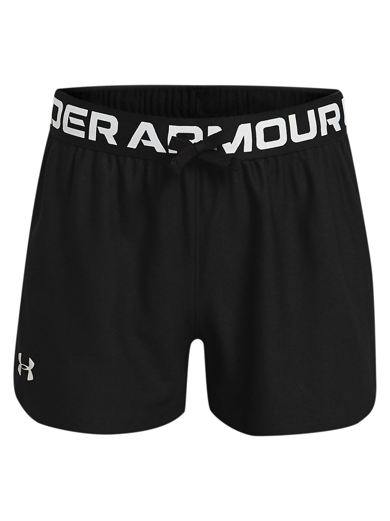 UNDER ARMOUR Girls Play Up Solid Shorts - Black