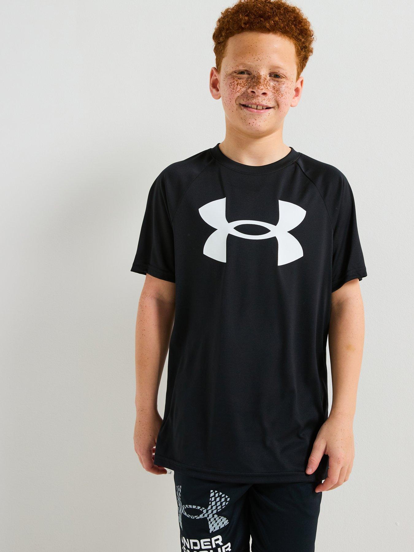 undefined Boys Tech Big Logo Short Sleeved - Black
