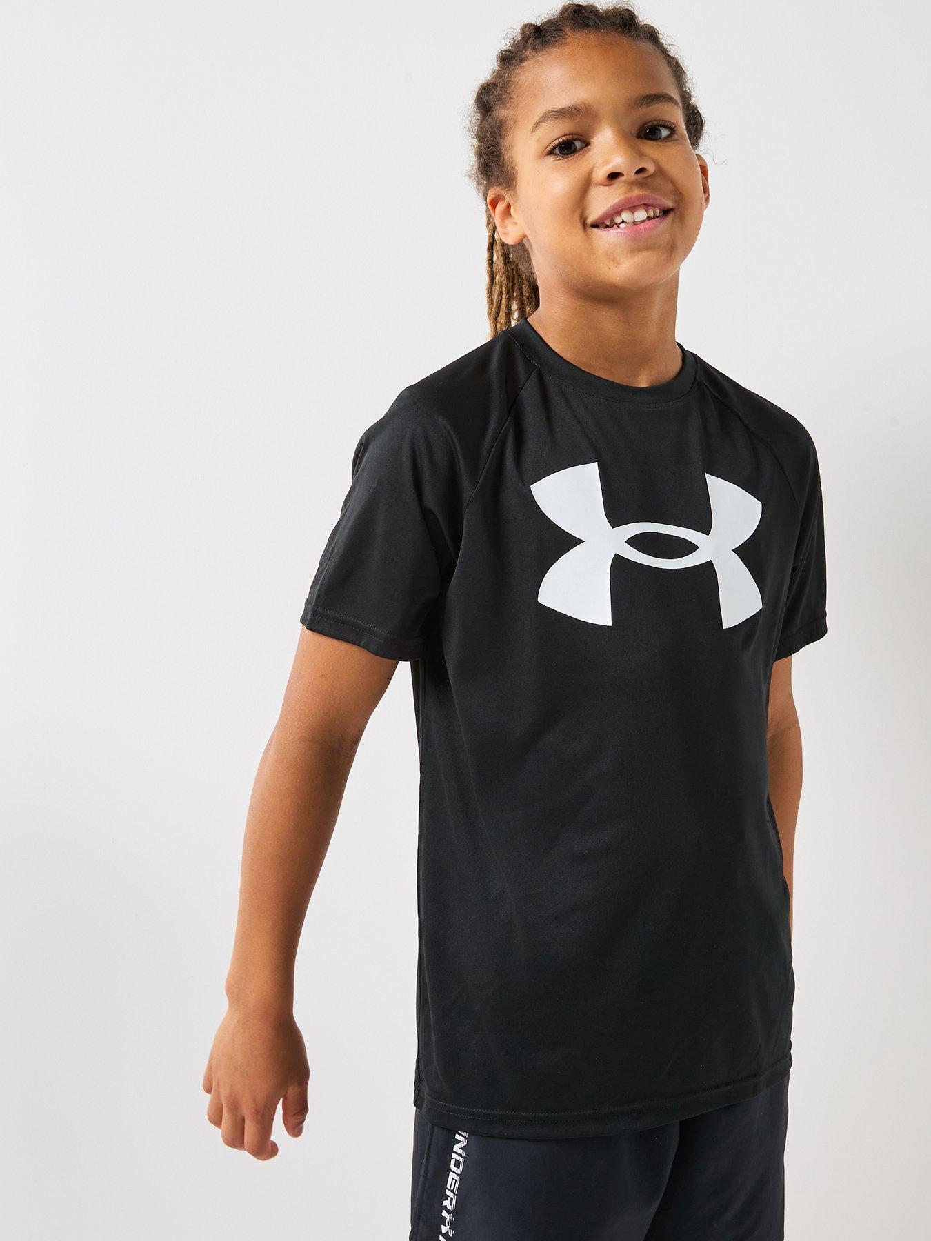 Image 1 of 6 of UNDER ARMOUR Boys Tech Big Logo Short Sleeved - Black