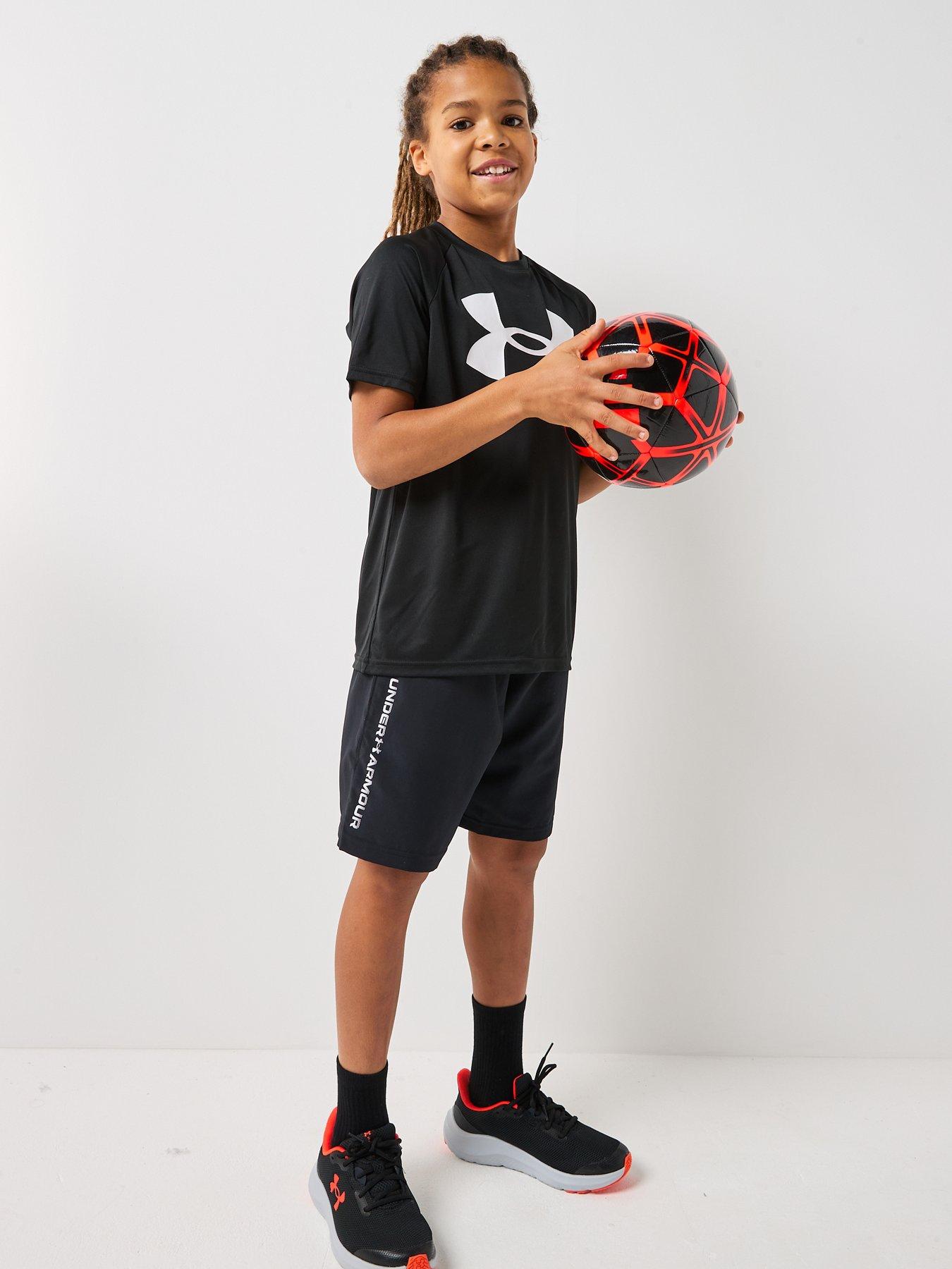 Image 3 of 6 of UNDER ARMOUR Boys Tech Big Logo Short Sleeved - Black