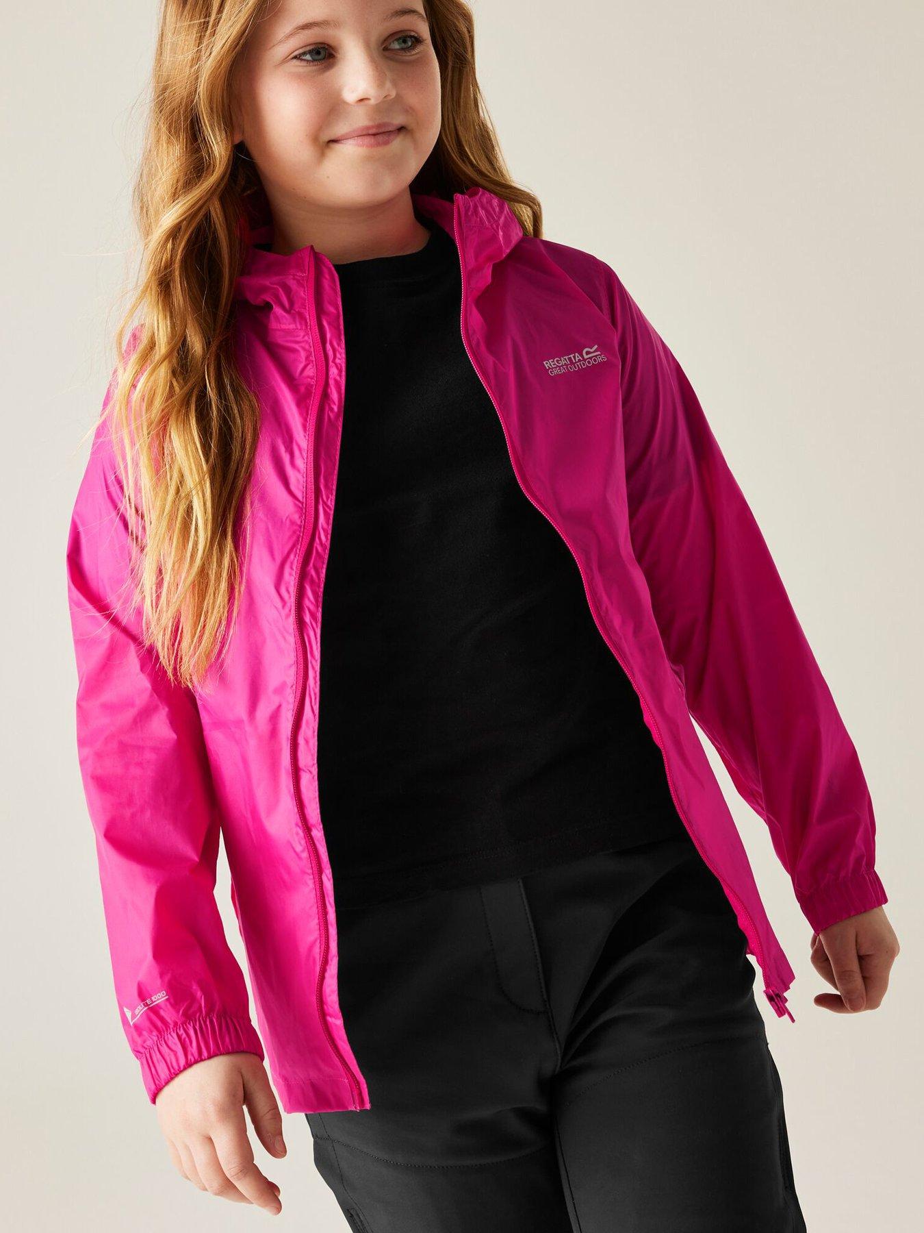 Image 4 of 5 of Regatta Kids Pack-it Waterproof Jacket III - Pink