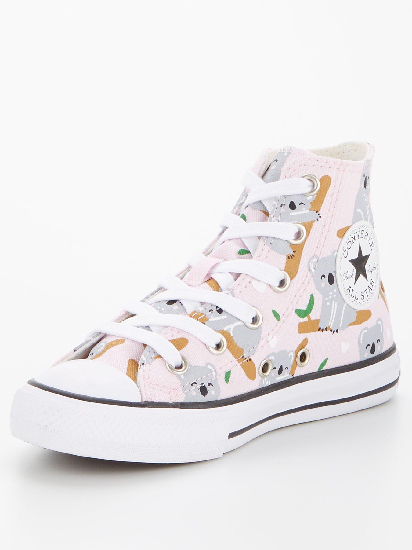 pink high top converse baby