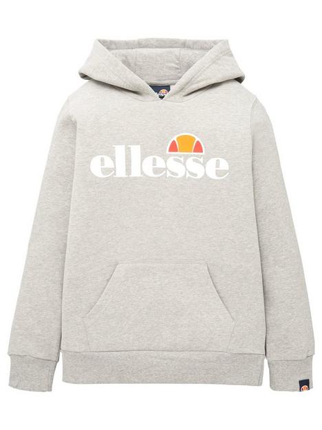 ellesse-junior-girls-core-isobel-overhead-hoodie-grey-marl