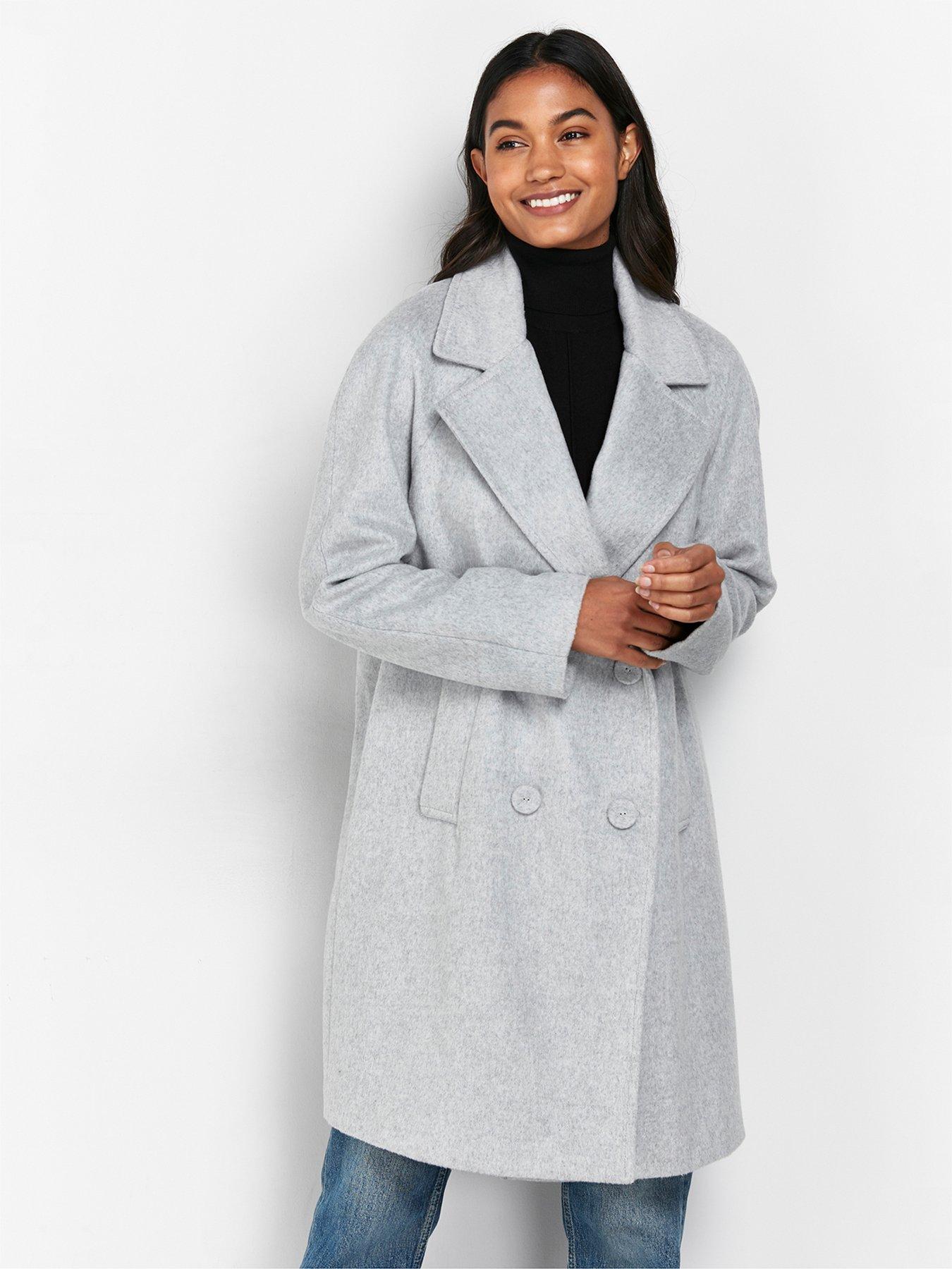 wallis petite grey coat