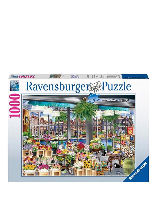 front image of ravensburger-amsterdam-flower-market-1000-piece-jigsaw-puzzle