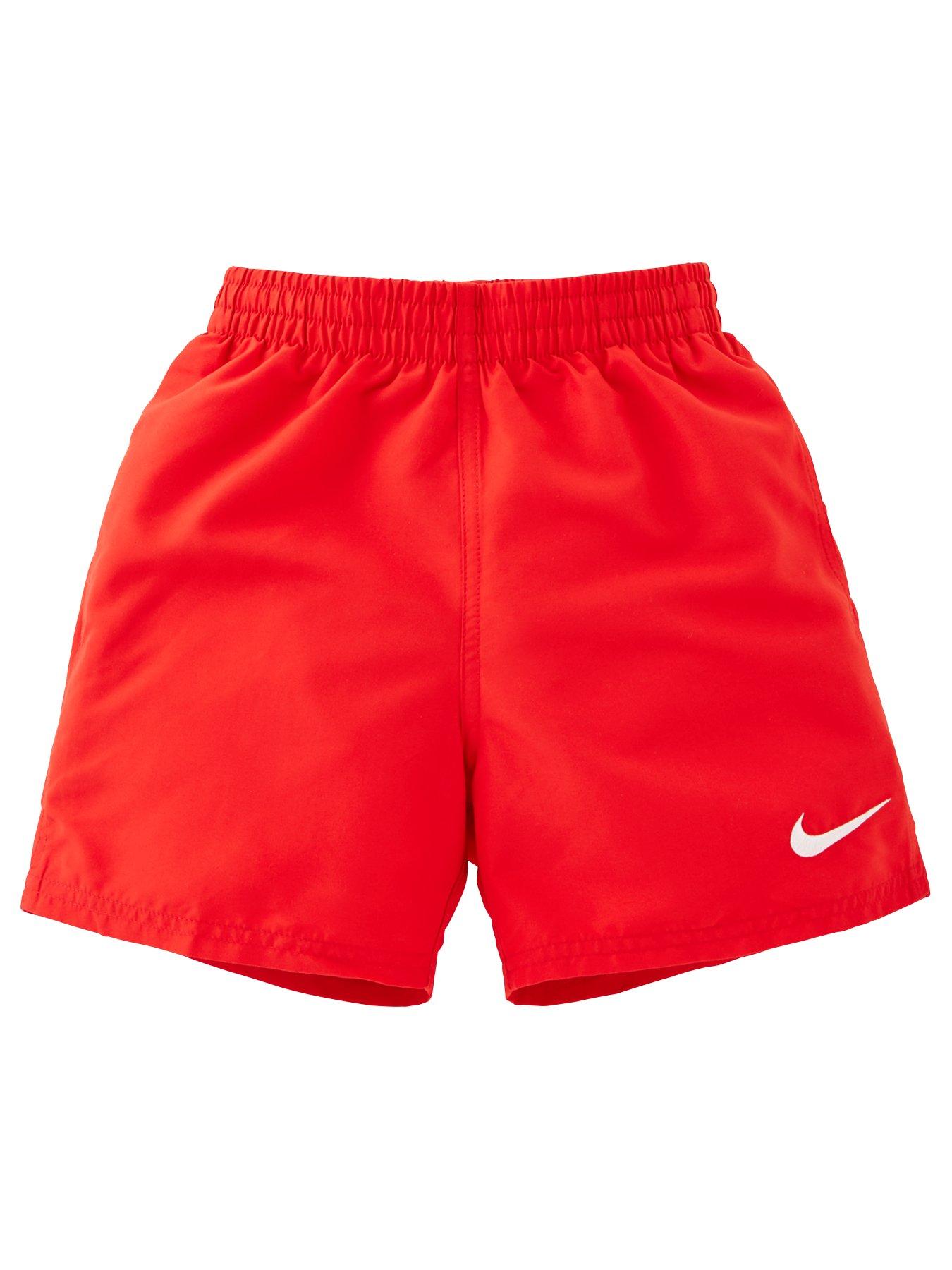 boys red nike shorts