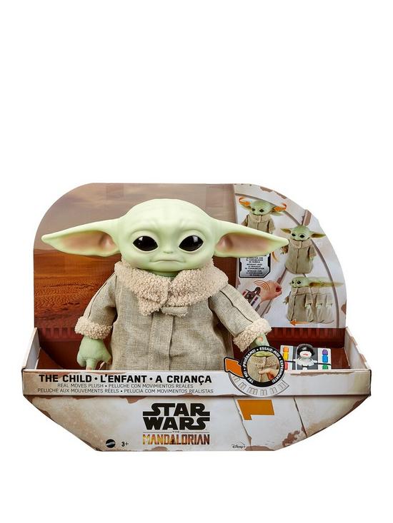front image of star-wars-the-child-feature-plush-yoda