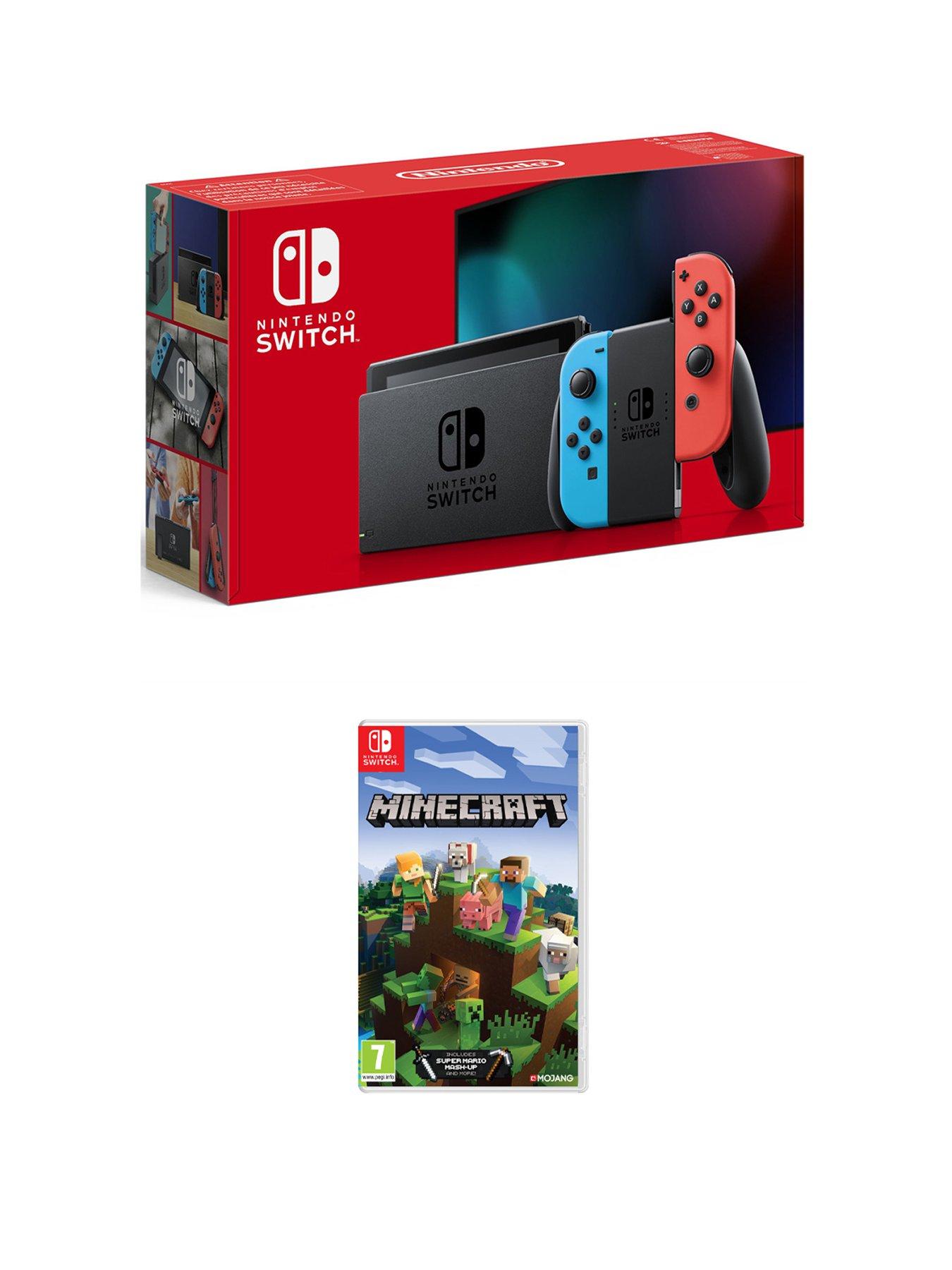 Nintendo Switch Neon 1 1 With Minecraft Very Co Uk