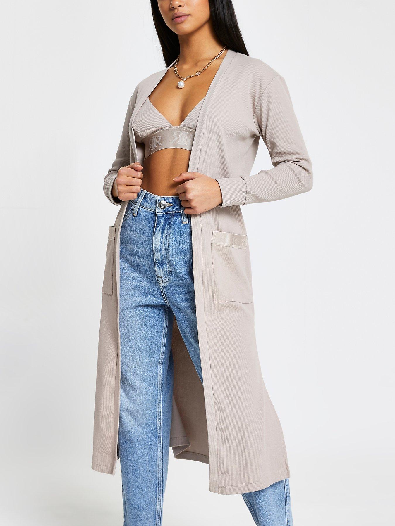 longline jersey cardigan