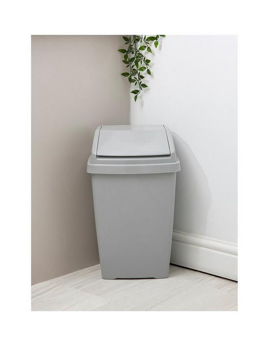 front image of wham-everydaynbsp25-litre-lift-top-bin--nbspgrey