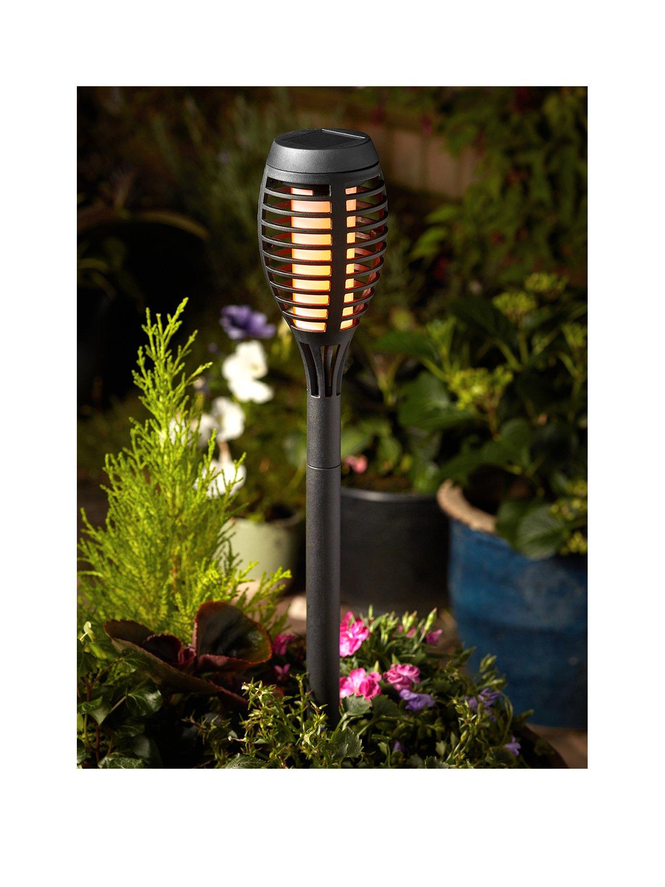 Product photograph of Smart Solar Party Flaming Torch Black 5 Pk from very.co.uk
