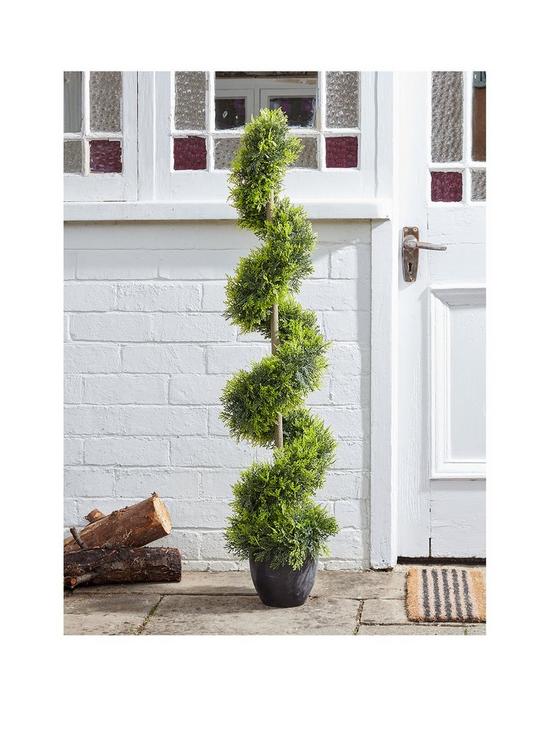 front image of smart-garden-cyprus-artificial-potted-outdoor-tree