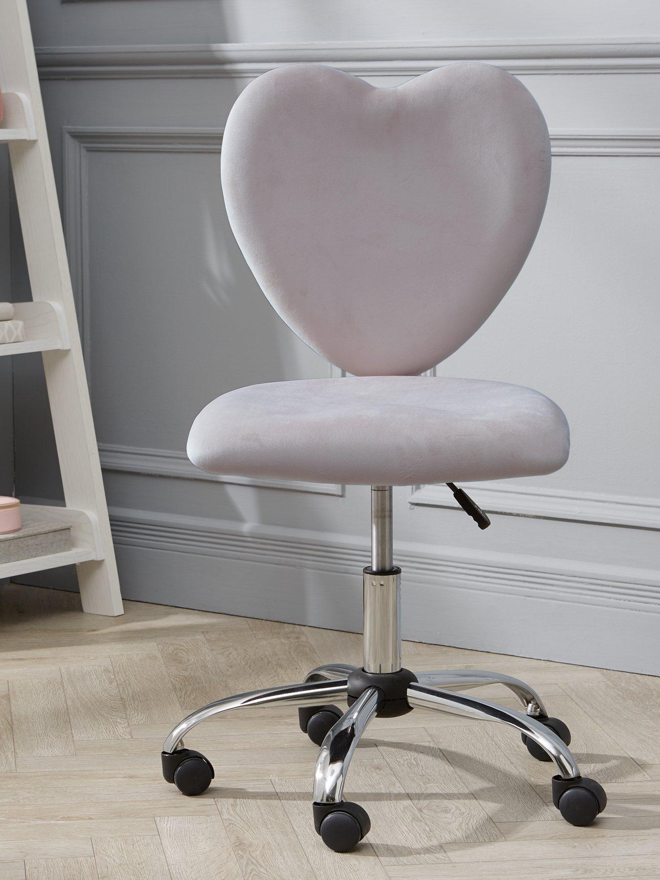 Product photograph of Very Home Heart Office Chair - Grey from very.co.uk