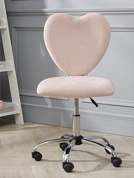 Product photograph of Very Home Heart Office Chair - Pink - Fsc Reg Certified from very.co.uk
