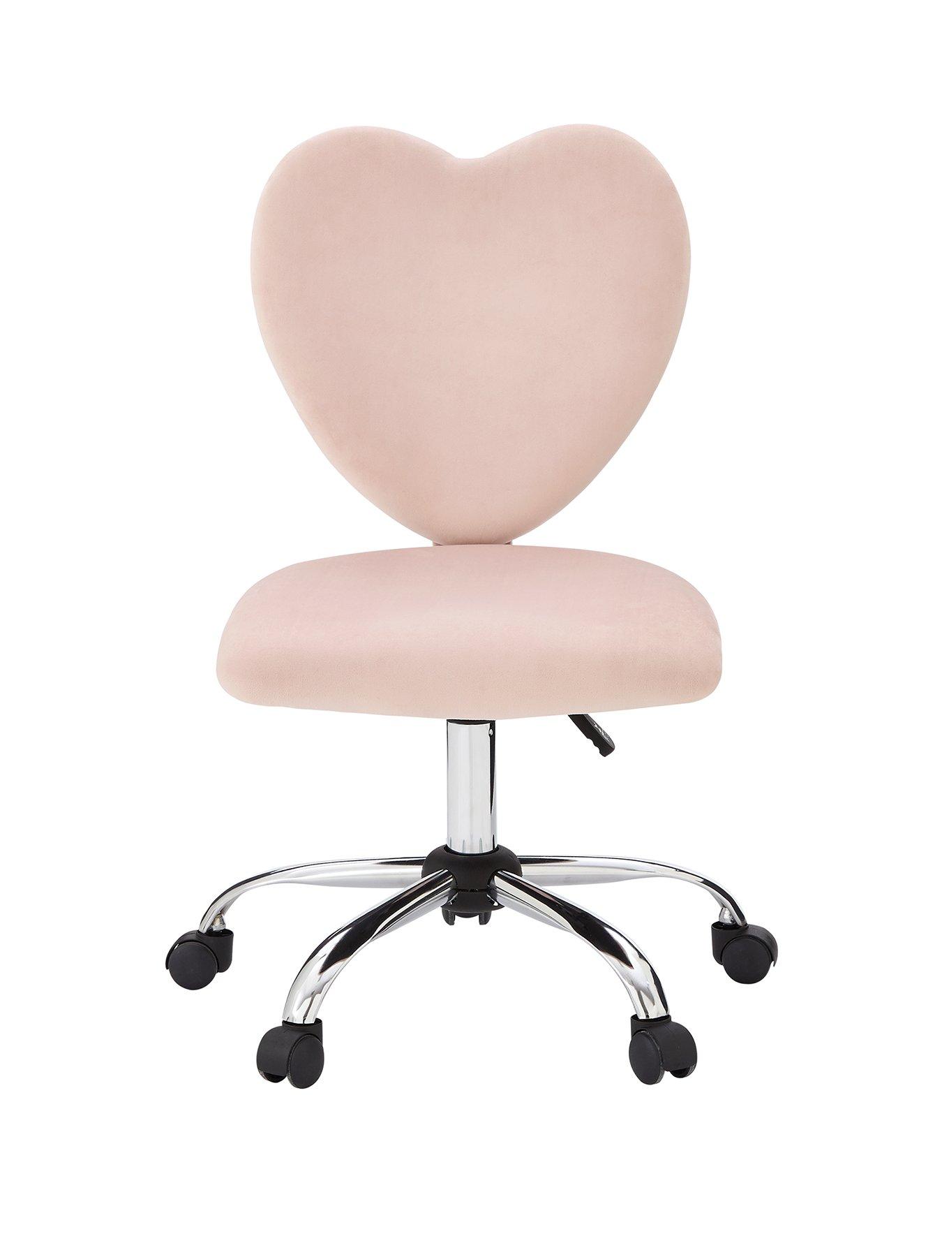 Aosom pink store heart chair