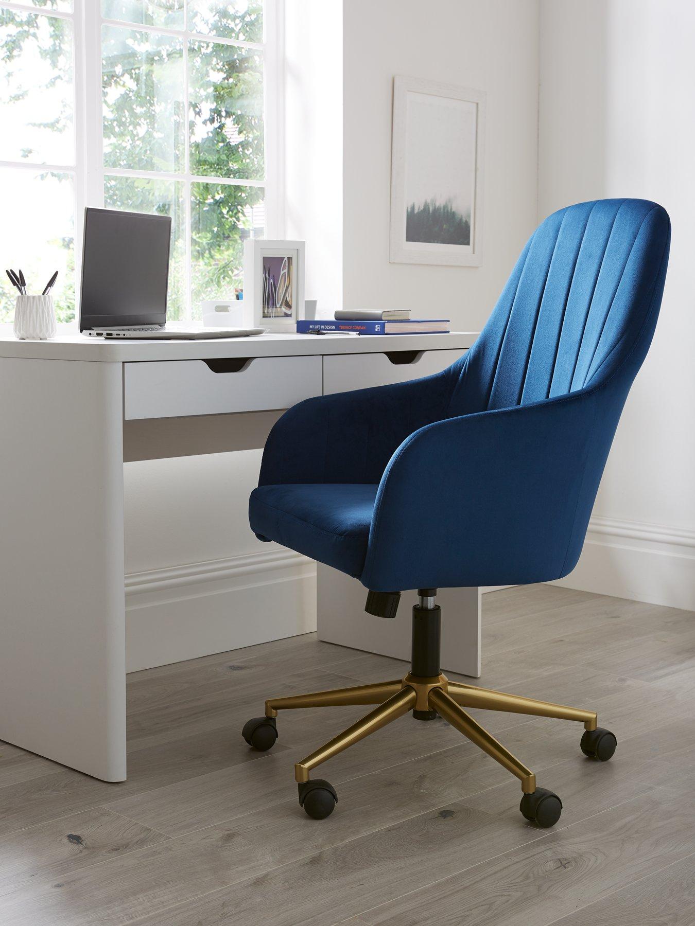 Navy office chair online with arms