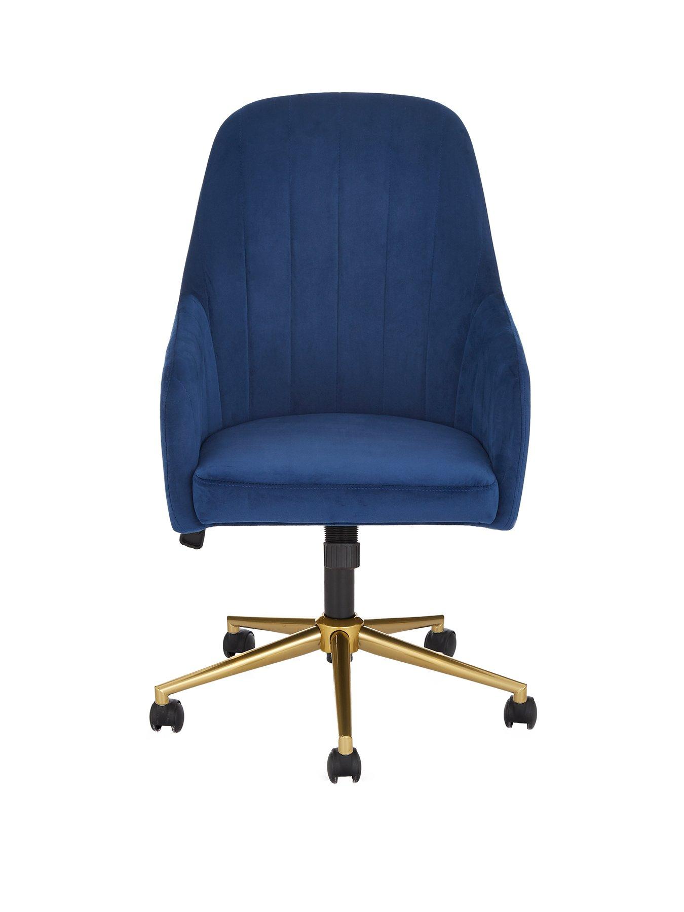 Navy desk chair with gold online legs