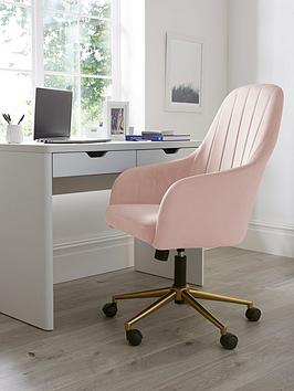Product photograph of Very Home Molby Fabric Office Chair - Pink - Fsc Reg Certified from very.co.uk