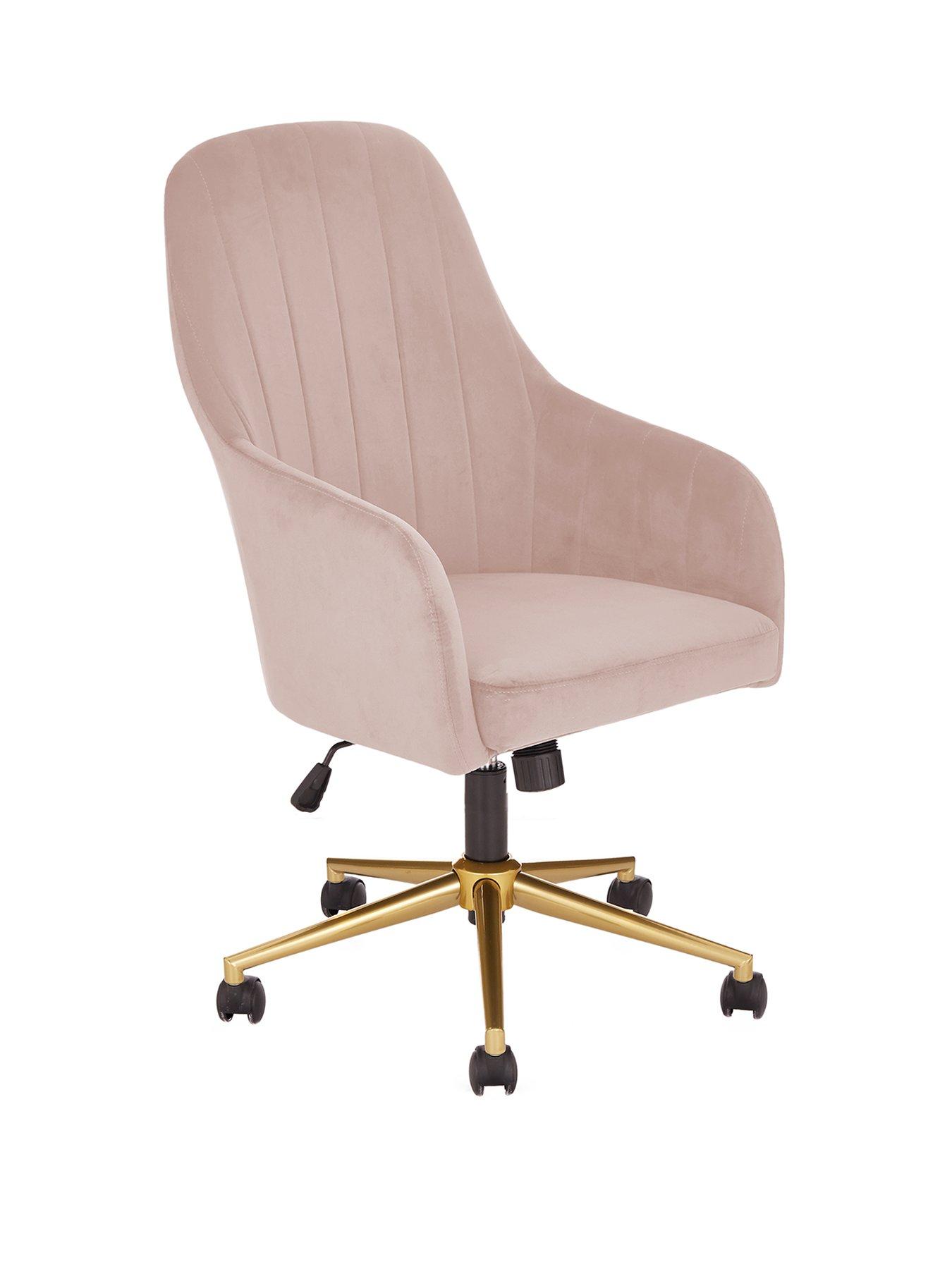 Pink and deals gold desk chair