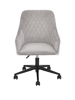 Diamond Fabric Office Chair - Grey