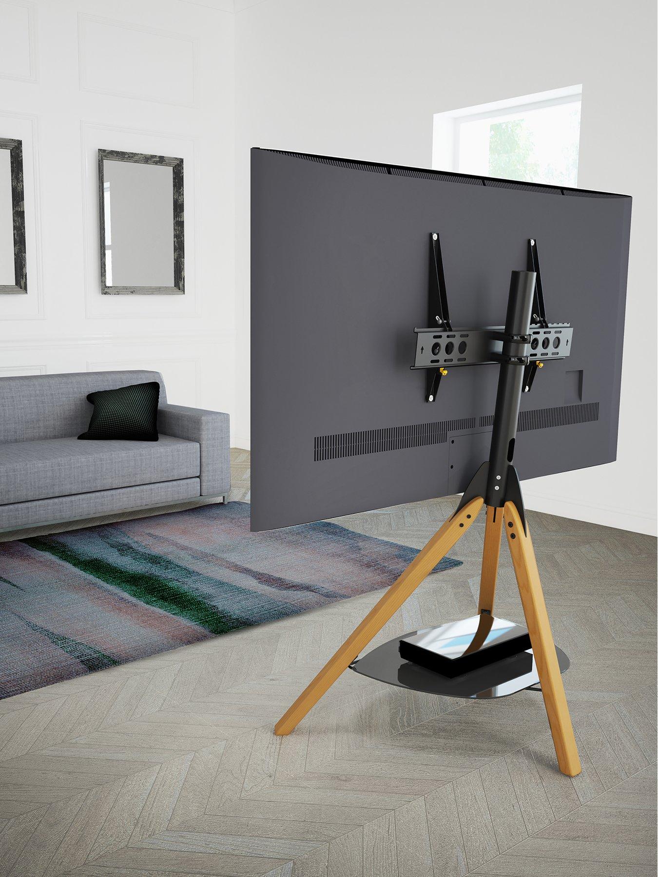 Image 3 of 5 of AVF Hoxton Tripod TV Stand, for TVs 32-70" - Light Wood