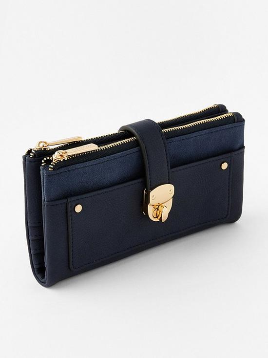 front image of accessorize-freya-push-lock-wallet