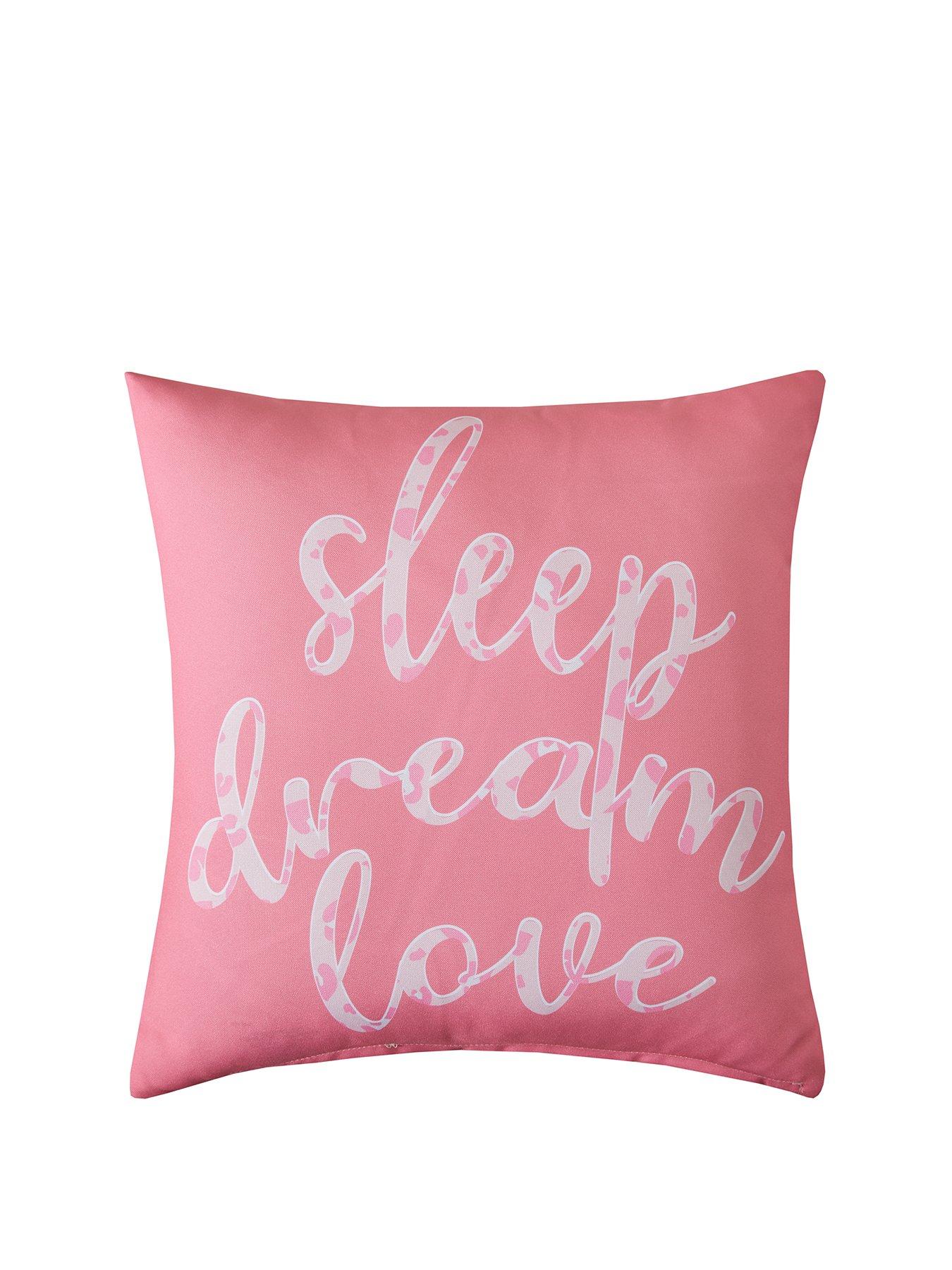 rucomfy Sleep, Dream, Love Cushion | very.co.uk