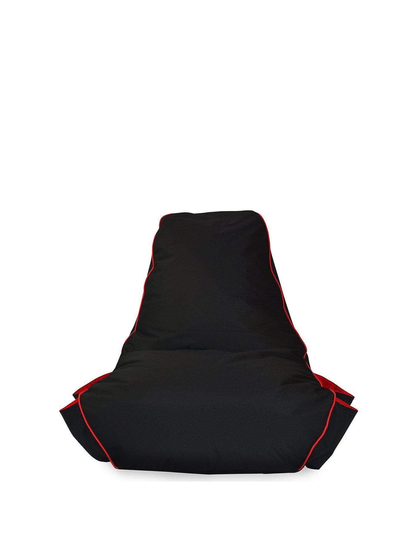 rucomfy Black Rugame Gamer Adult Beanbag Chair