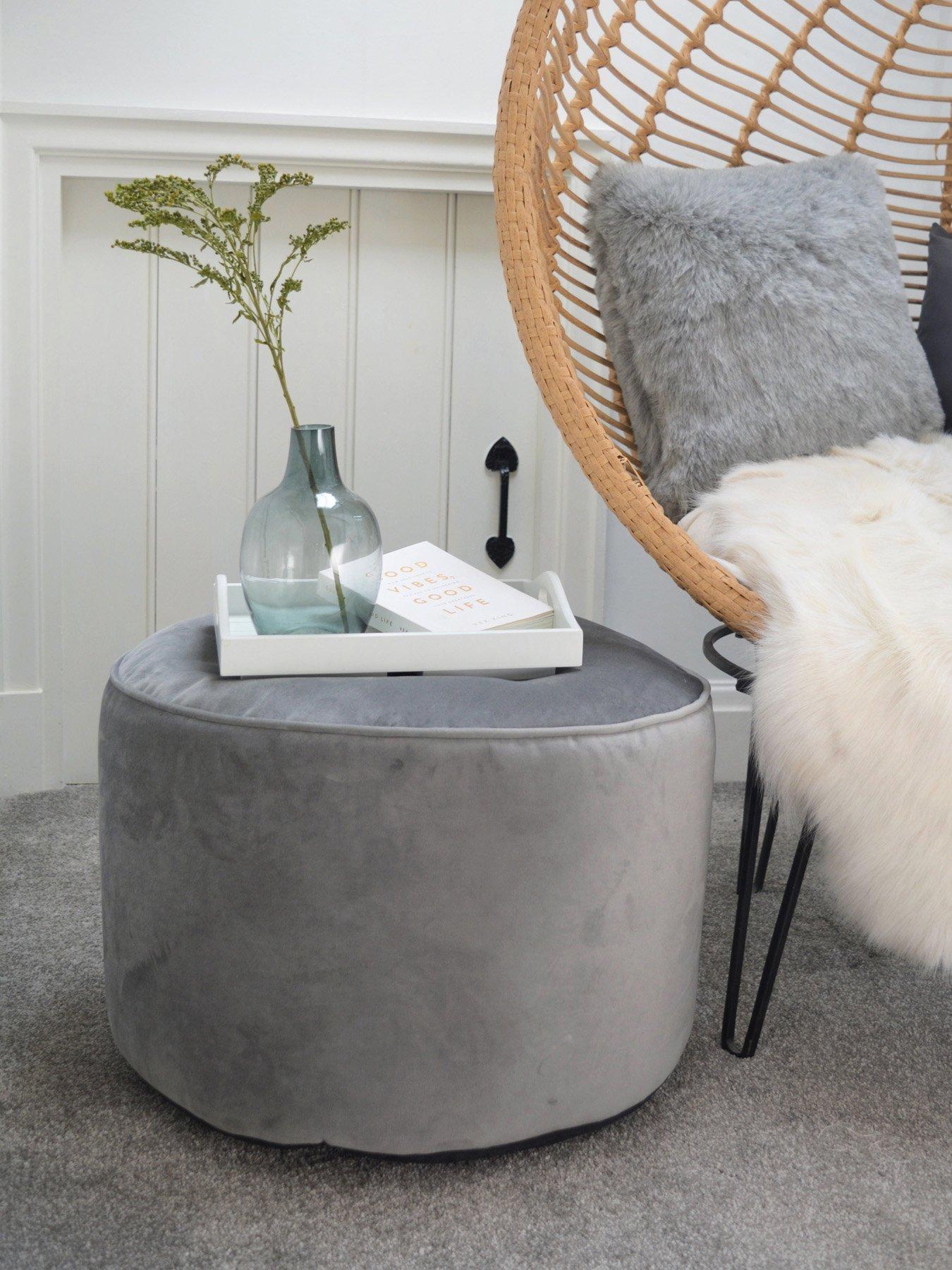 rucomfy Velvet Pouffe Beanbag