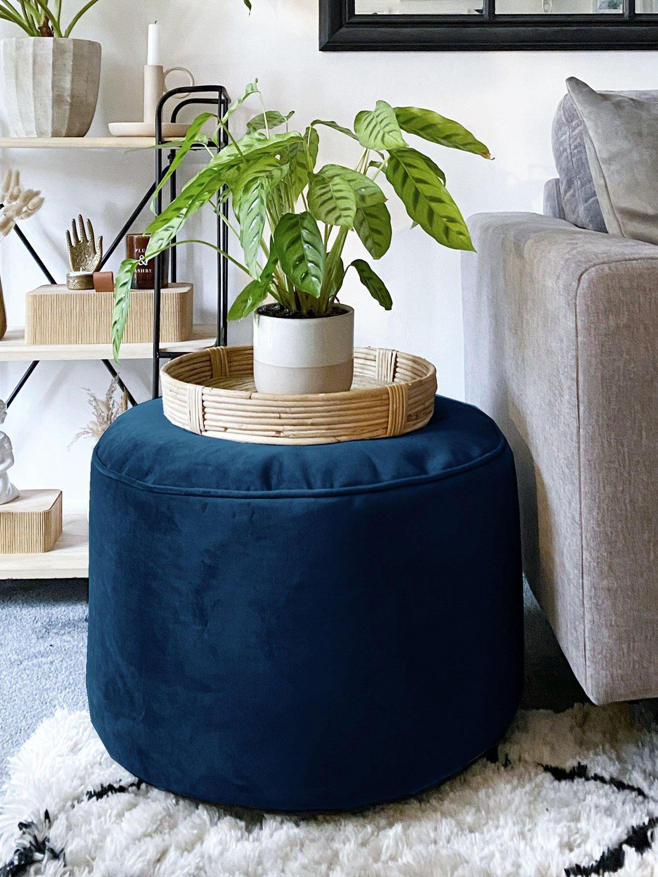 rucomfy Velvet Pouffe Beanbag