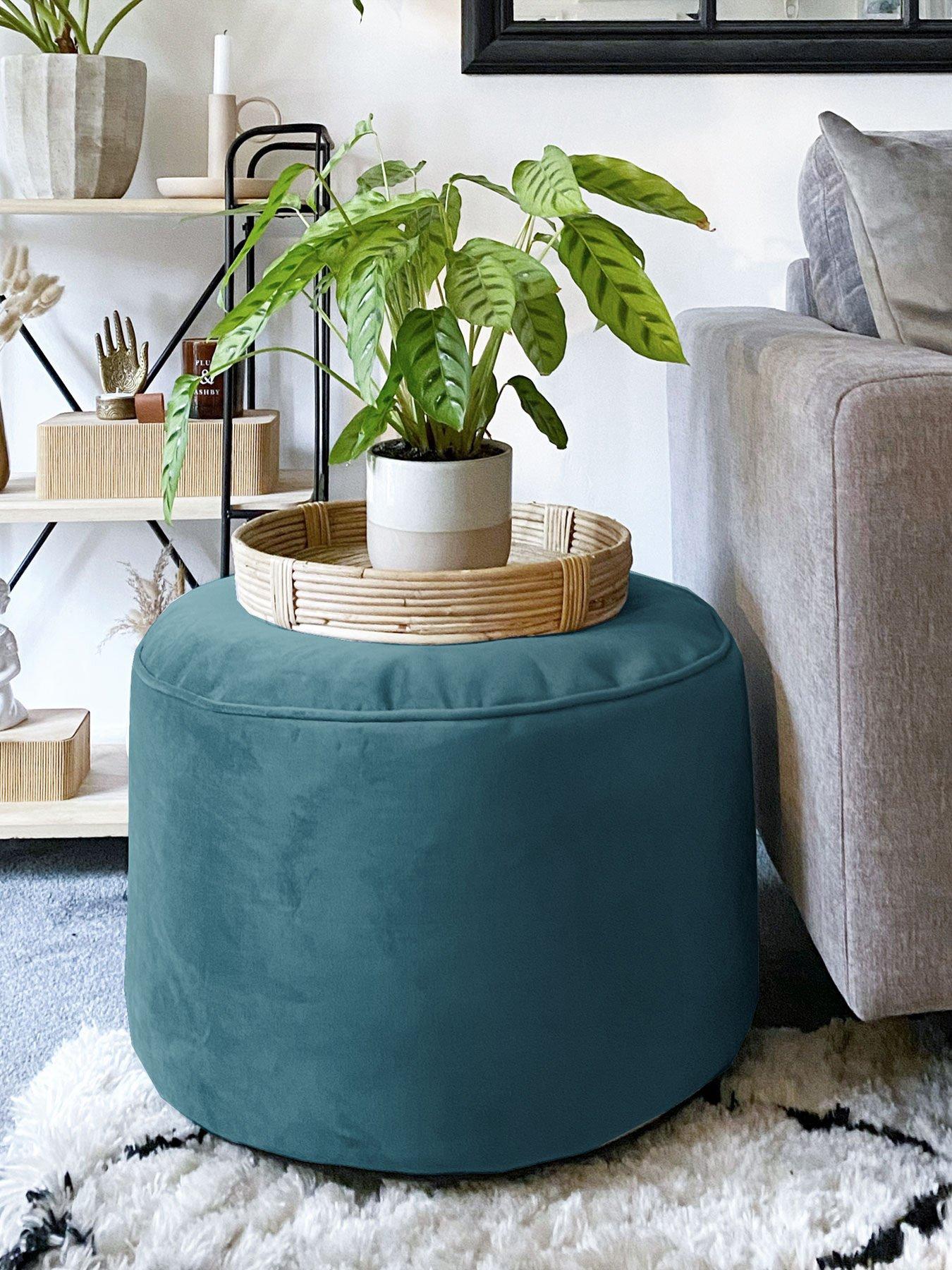 rucomfy Velvet Pouffe Beanbag