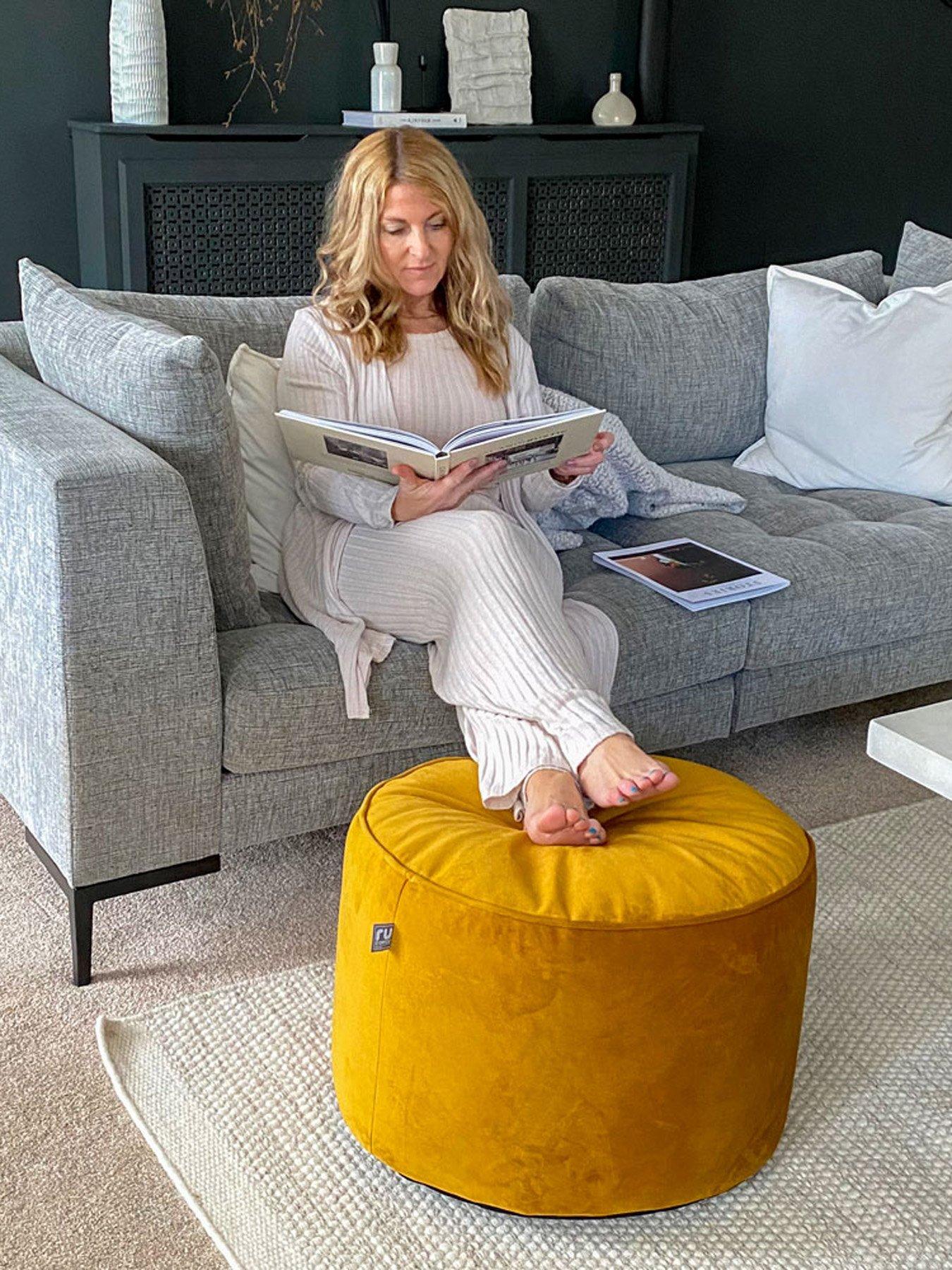 rucomfy Velvet Pouffe Beanbag