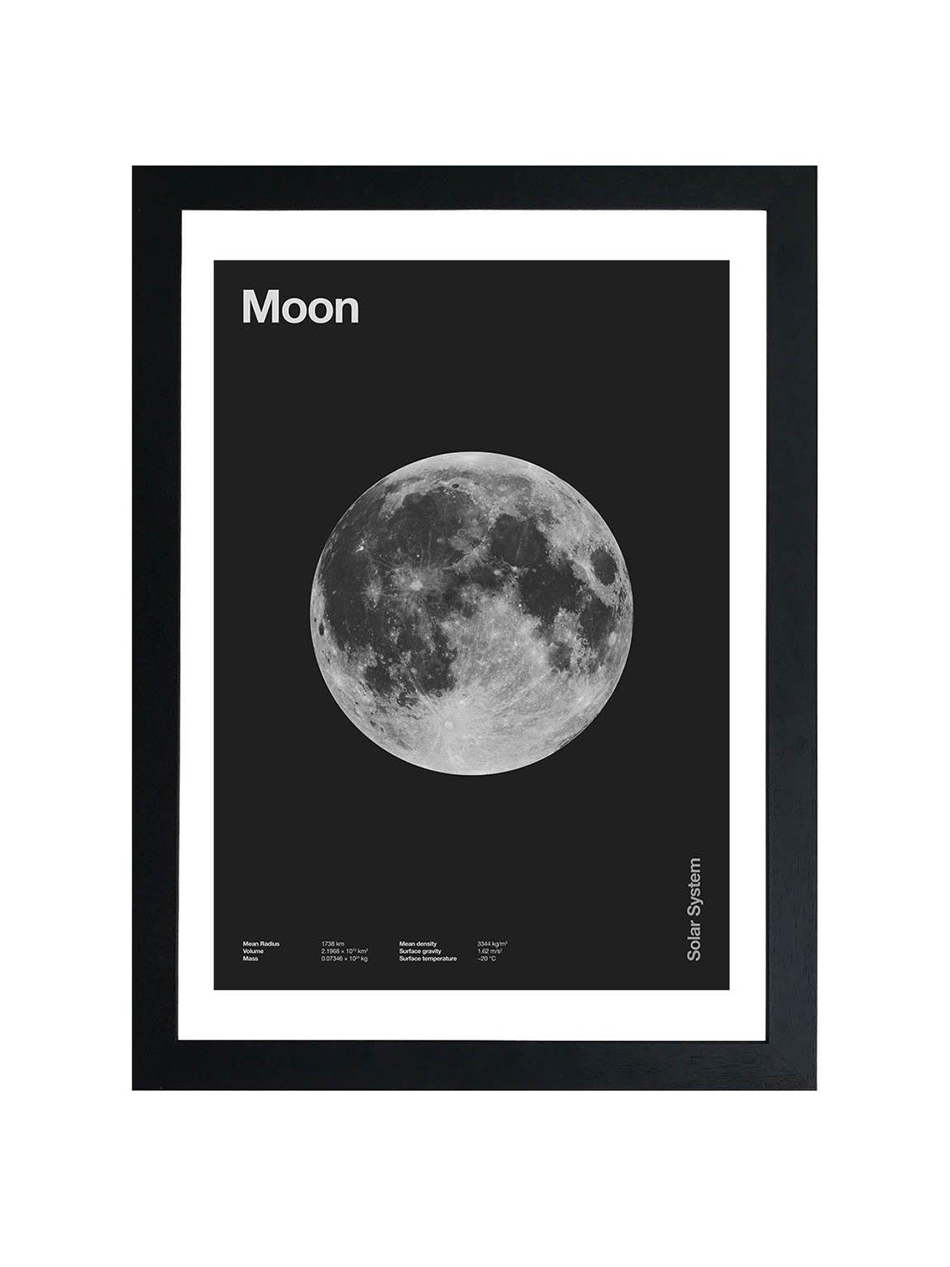 Product photograph of East End Prints Moon By Florent Bodart A3 Framed Wall Art from very.co.uk