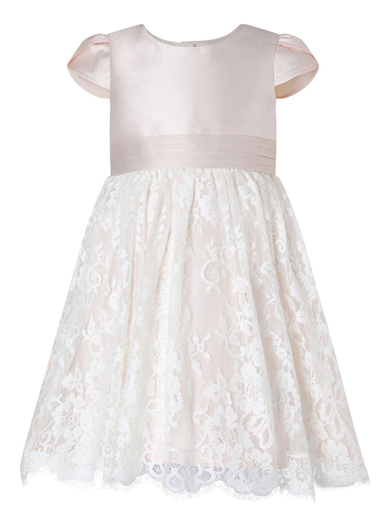  Baby Girls Lace Bridesmaid Dress - Pink