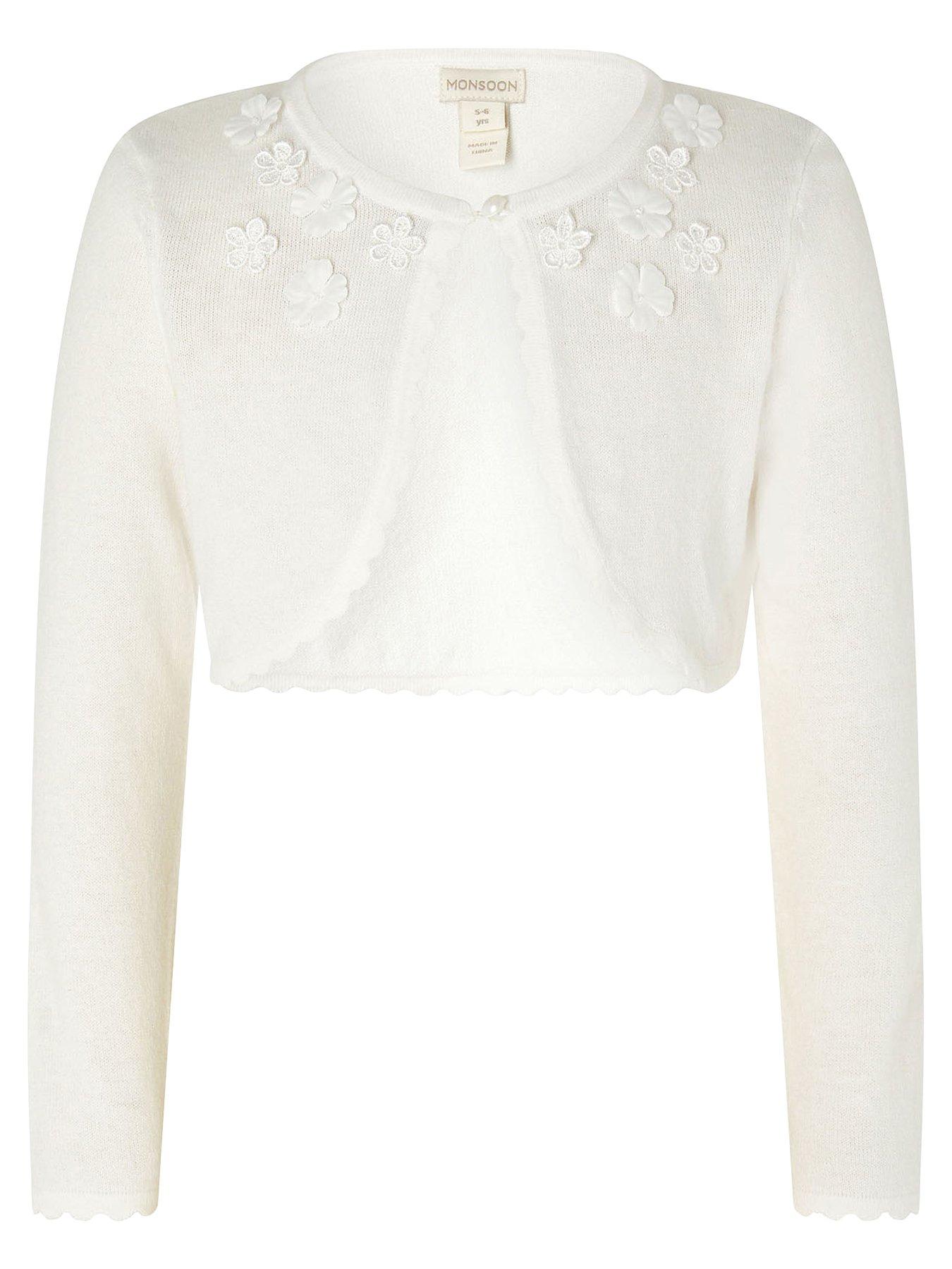 childrens white cardigan