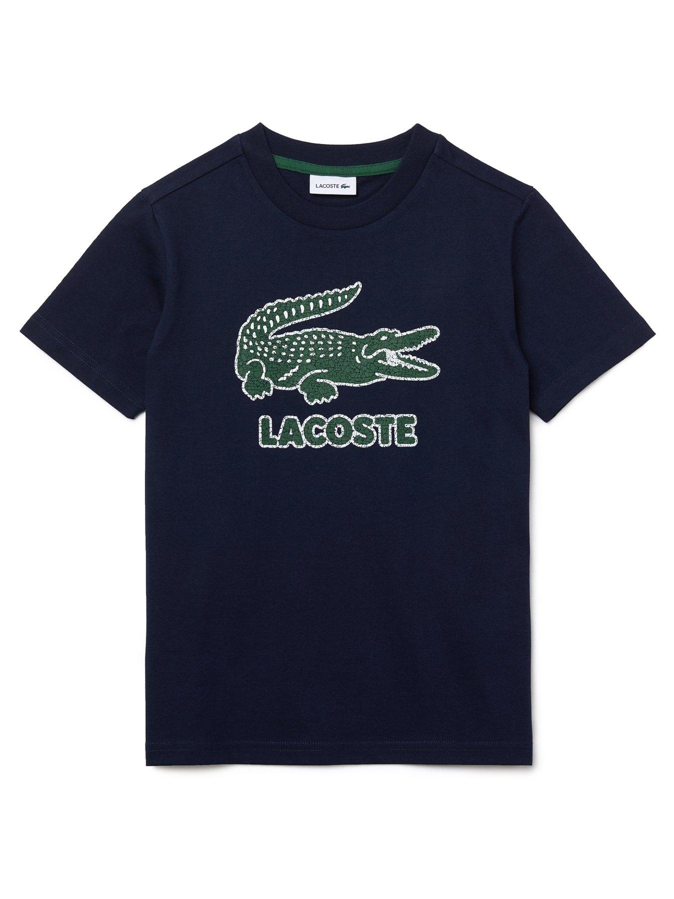  Boys Croc Large Logo T-shirt - Navy