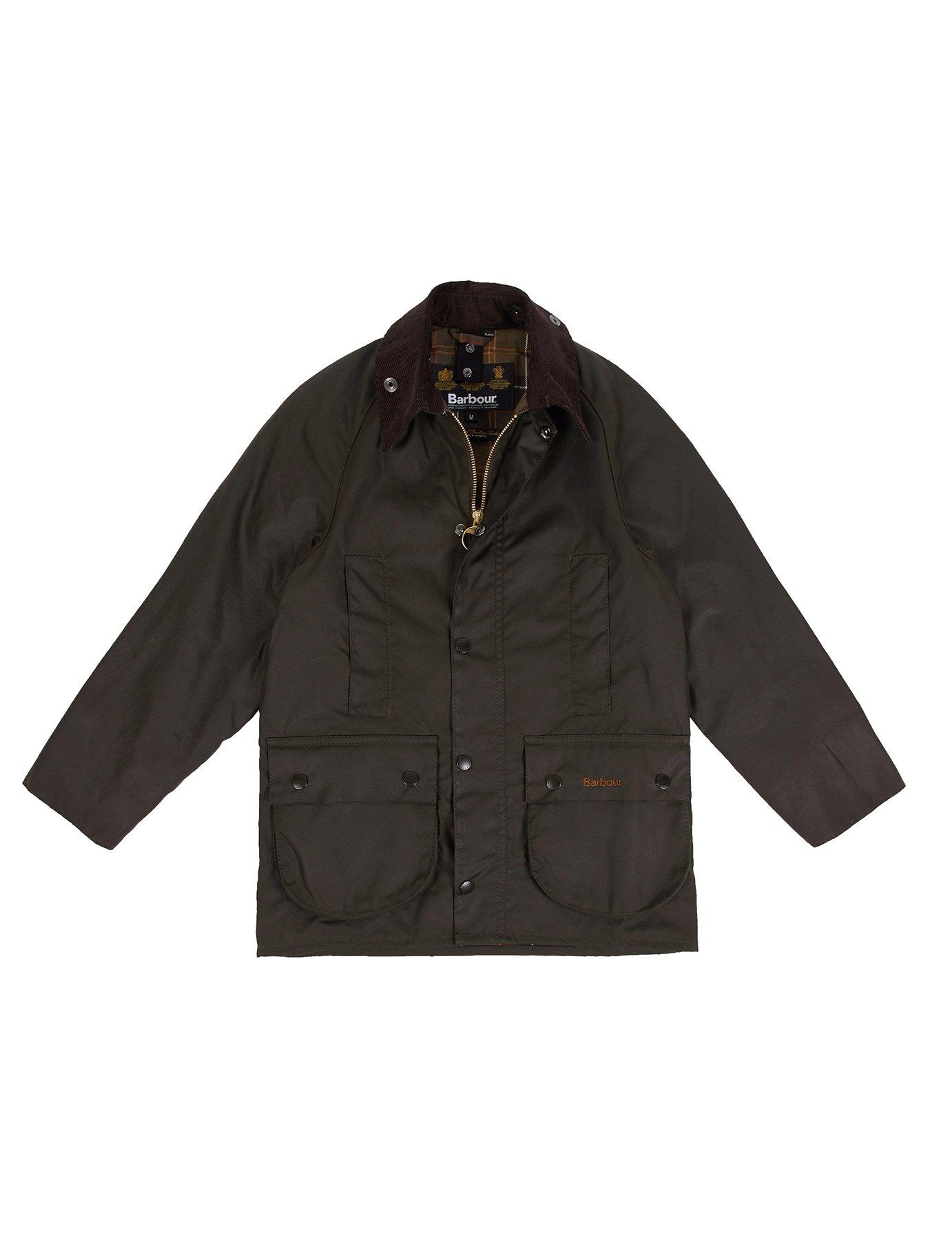 Barbour Boys' Beaufort Waxed Jacket, Khaki