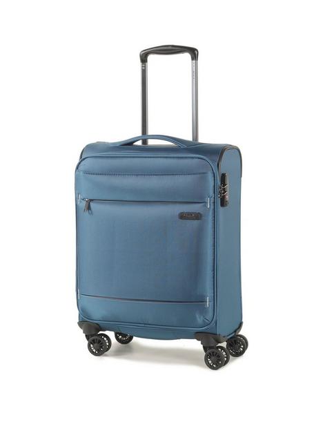 rock-luggage-deluxe-lite-carry-on-8-wheel-suitcase-teal