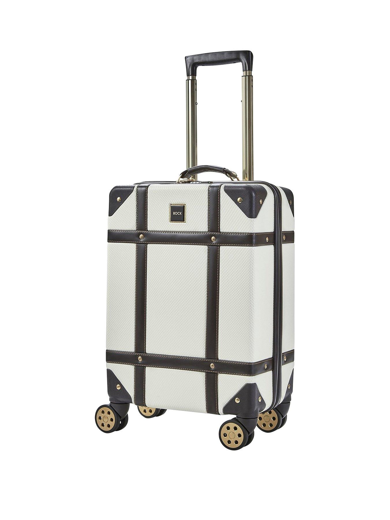 Old fashioned suitcase with wheels online