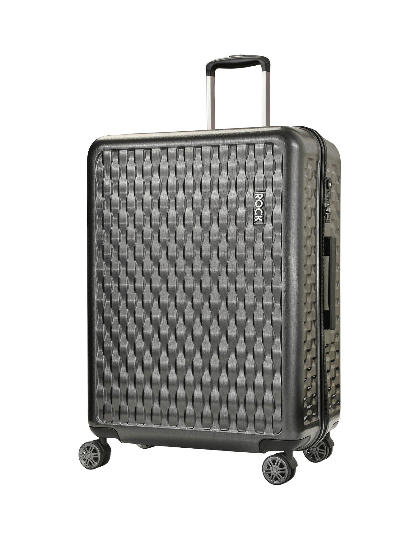 Rock Luggage Allure Large 8Wheel Suitcase Charcoal very.co.uk
