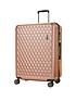  image of rock-luggage-allure-large-8-wheel-suitcase-rose-pink