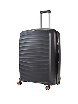 Rock Luggage Sunwave Large 8-Wheel Suitcase - Charcoal