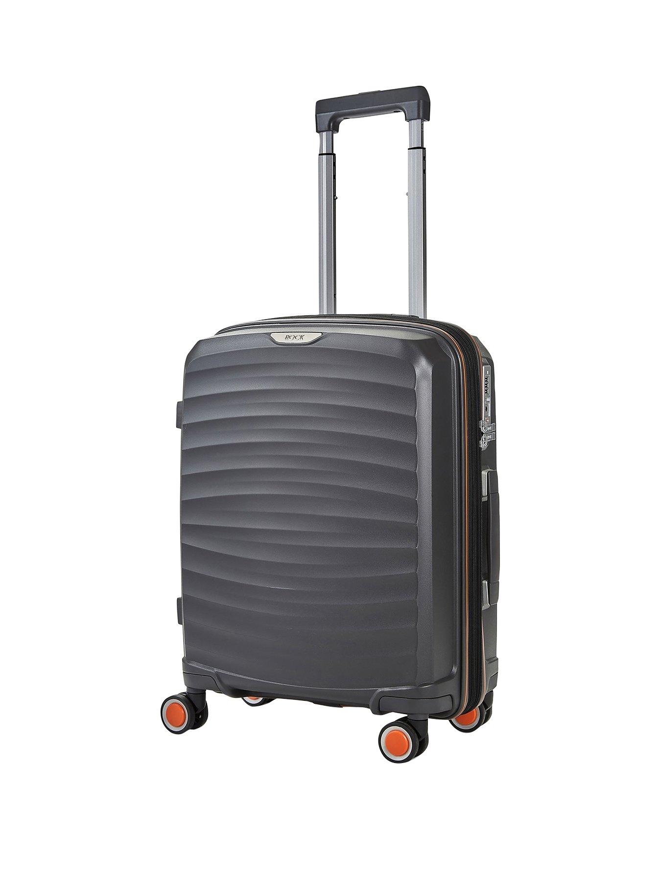 Rock Luggage Sunwave Carry-On 8-Wheel Suitcase - Charcoal