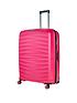  image of rock-luggage-sunwave-large-8-wheel-suitcase-pink