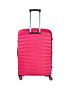  image of rock-luggage-sunwave-large-8-wheel-suitcase-pink