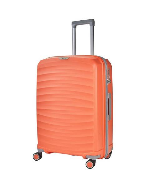 rock-luggage-sunwave-medium-8-wheel-suitcase-peach