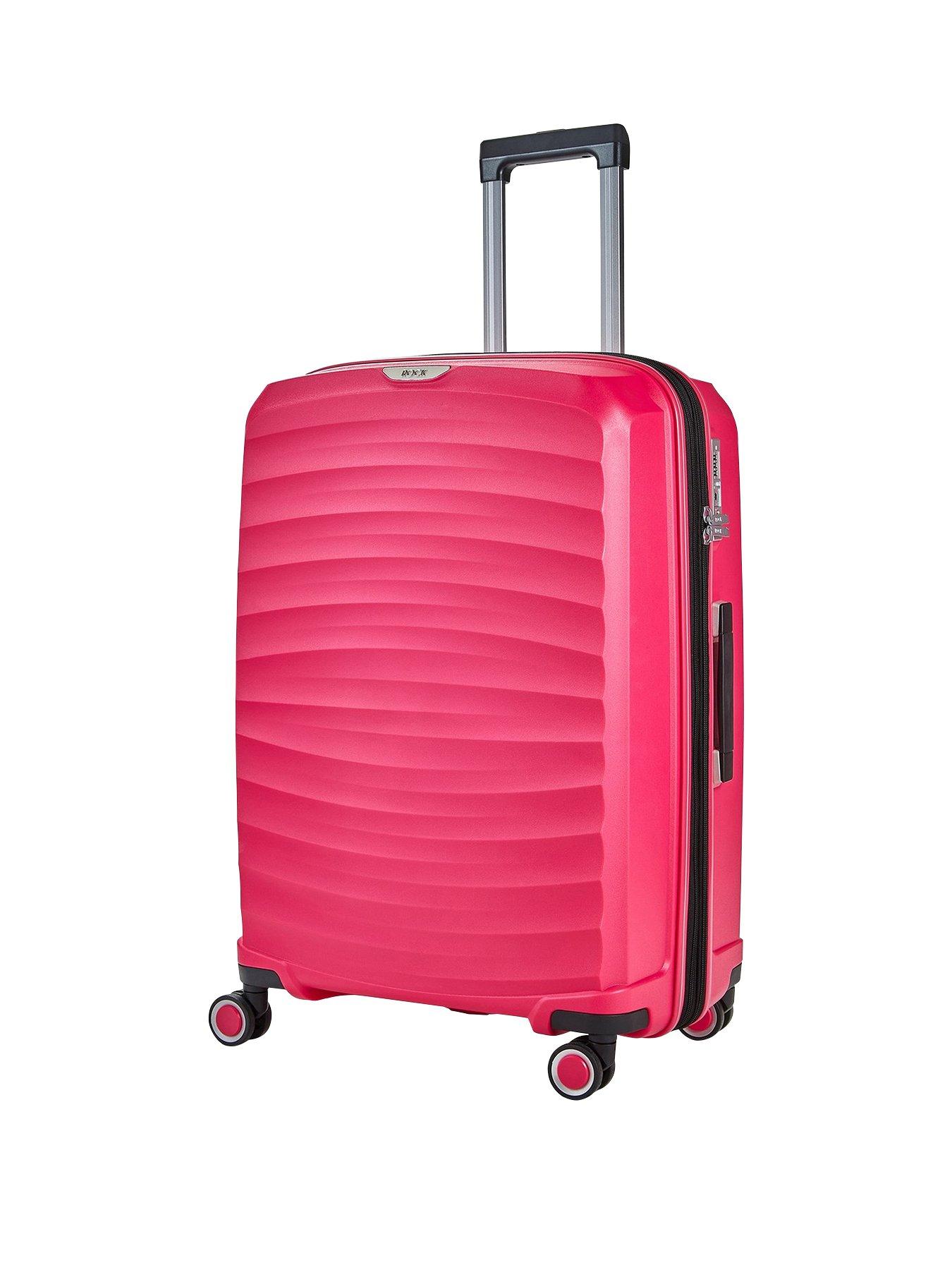 Rock Luggage Sunwave Large 8 Wheel Suitcase Pink Very