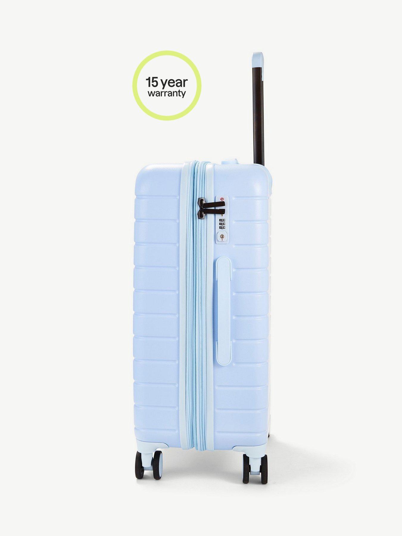 Rock Luggage Novo Medium 8 Wheel Suitcase Pastel Blue very